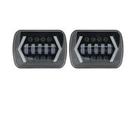 Lspbfkq Faro principale Per Jeep Per Cherokee XJ Per Wrangler YJ Per Comanche MJ H6054 5x7 7x6 Fari A LED Anabbaglianti DRL Indicatori Di Direzione Blocchi fari anteriori auto(2pcs Black B)