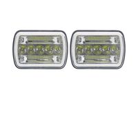 Lspbfkq Faro principale Per Jeep Per Cherokee XJ Per Wrangler YJ Per Comanche MJ H6054 5x7 7x6 Fari A LED Anabbaglianti DRL Indicatori Di Direzione Blocchi fari anteriori auto(2pcs Chrome D)
