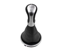 Lspbfkq Manuale Pomello Cambio Per Skoda Per Fabia MK2 Per Combi Per Scout Per Roomster Pomello Del Cambio A 5 Marce Con Cuffia(Argento)