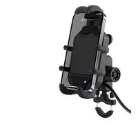 Lspbfkq Supporto Per Telefono Moto Supporto Telefono Con Ricarica Wireless Moto Supporto Caricabatterie Rapido 3.0 Supporto GPS Cellulare Supporto Manubrio Telefono(Charging- handlebar)