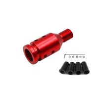 Lspbfkq Universale Per Auto Manuale Pomello Cambio Adattatore Per M18x1.5/M10x1.5/M12x1.25 Filo Lega Alluminio Per Gioco Corse Pomello Leva Cambio(M12X1.25 Red)