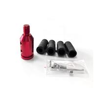 Lspbfkq Universale Per Auto Manuale Pomello Cambio Adattatore Per M18x1.5/M10x1.5/M12x1.25 Filo Lega Alluminio Per Gioco Corse Pomello Leva Cambio(M10X1.5 Red)