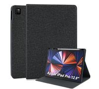 LSPCASA Custodia per iPad Air da 13 pollici, M3 2025/M2 2024/iPad Pro 12,9 pollici, 2022/2021/2020/2018 (6/5/4/3 generazione), ultra sottile, in pelle PU, con portapenne e funzione stan, per tablet