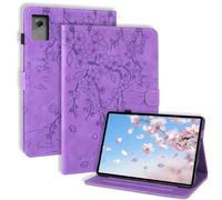 LSPCASA Custodia per Lenovo Idea Tab 11 Pollici 2025 Custodia Lenovo Idea Tab TB-336ZU TB-336FU Folio Flip PU Pelle Custodia con Supporto Portapiste Carte Portafoglio Tablet Viola Fiori di Prugnera