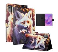 LSPCASA Custodia per Lenovo Idea Tab Plus 12.1 pollici 2025 TB361ZU TB361FU Custodia Lenovo Idea Tab Plus 12.1" in pelle PU Flip Flip per scomparti per carte di credito e tablet Case Flower Fuchs