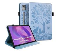 LSPCASA Custodia per Lenovo Idea Tab Pro 12.7 Pollici 2025 PU Leather Cover Con Slot Per Carte Folio Stand Protettiva Case Tablet Cover per Lenovo Idea Tab Pro-Blu