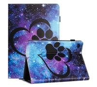 LSPCASA Custodia per Lenovo Tab One 8.7 pollici 2025 TB305FU Folio Flip Pelle Custodia Protettiva con Funzione Stand Portapenne Wallet Tablet Cover Case Case per Lenovo Tab One Cuore Motivo Gatto