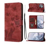 LSPCASA Custodia per Motorola Edge 70 Fusion 6.78", in pelle PU, con scomparti per carte di credito, pieghevole, funzione leggio per Motorola Edge 70 Fusion 6.78", rosso
