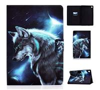 LSPCASA Custodia per Tablet Samsung per Samsung Galaxy Tab S6 Lite Materiale in Pelle PU Custodia Folio Cover Guscio Protettivo Auto Wake/Sleep Custodia per Tablet Samsung S6 Lite Lupa