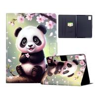LSPCASA Custodia per Xiaomi Redmi Pad 2 Custodia 11 Pollici 2025 Premium PU Pelle Compatible per Redmi Pad 2 Tablet Case Flip Cover con scomparti per carte di credito e funzione leggio Sakura Panda