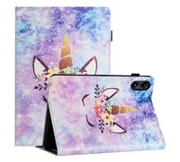 LSPCASA Custodia Per Xiaomi Redmi Pad Pro 12.1 Pollici/Xiaomi Poco Pad PU Leder 2024 Tablet Cover Con Supporto Funzione e Slot Custodia Cover per Xiaomi Redmi Pad Pro -Unicorni