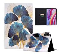 LSPCASA Custodia Per Xiaomi Redmi Pad Pro 12.1 Pollici/Xiaomi Poco Pad PU Leder 2024 Tablet Cover Con Supporto Funzione e Slot Custodia Cover per Xiaomi Redmi Pad Pro -Foglie dorate