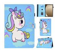 LSPCASA Protettiva Case Per Samsung Galaxy Tab A9 Plus/Tab A9+ SM-X210/X215/X216B Stand Custodia Tablet Samsung A9 Plus Con Slot Per Carte Cover Tablet Samsung A9 Plus Unicorno