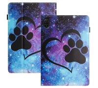 LSPCASA Protettiva Cover Compatibile Con Honor Pad X8A 11 Pollici PU Materiale Cover Honor Pad X8a Con Slot Per Carte TPU Custodia, Zampa di gatto cuore