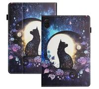 LSPCASA Protettiva Cover Compatibile Con Honor Pad X8A 11 Pollici PU Materiale Cover Honor Pad X8a Con Slot Per Carte TPU Custodia, Gatto