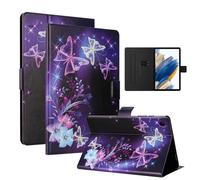 LSPCASA Protettiva Cover Compatibile Con Samsung Galaxy Tab A8 10.5 Pollici PU Materiale Cover Galaxy Tab A8 Con Slot Per Carte TPU Custodia, Farfalla viola
