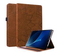 Lspcase - Custodia a portafoglio per Galaxy Tab A6 da 10,1 pollici, in pelle PU, morbida, con funzione di supporto e scomparti per carte di credito, motivo floreale mandala, per Samsung Galaxy Tab A