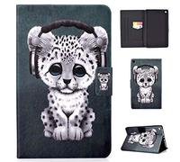 Lspcase Custodia flip per Amazon Fire HD8 in pelle per Fire HD 8 pollici 2016/2017 [slot per schede] [funzione leggio] [Auto Sleep/Wake] Leopardo Baby