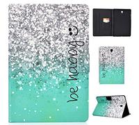 Lspcase Custodia Galaxy Tab S4 10.1 Custodia Wallet Cover in Pelle Portafoglio Flip Supporto Caso Libro con Magnetica e Card Slot per Samsung Galaxy Tab S4 10.1 Pollice SM-T830 / T835 Be Happy