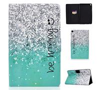 Lspcase - Custodia in pelle PU per Galaxy Tab A 2019, con funzione di supporto, chiusura magnetica, con scomparti per schede, per Samsung Galaxy Tab A 10,1" 2019 SM-T510 SM-T515 - Be Happy
