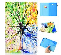 Lspcase Custodia Portafoglio per Samsung Galaxy Tab E 9.6 Pollice SM-T560 / T561 Smart Cover a Libro Pelle Chiusura Magnetica e Carte di Slot Flip Cover with Porta Penna Albero Della Vita