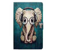 Lspcase Custodia Samsung Tab A6 10.1, Galaxy Tab A6 PU Leather Folio Case, Portafoglio con Silicone Interno Case e Porta Carte per Samsung Galaxy Tab A6 Pollice SM-T580 T585 2016 Cucciolo di Elefante