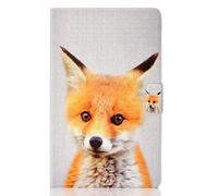 Lspcase Custodia Samsung Tab A6 10.1 SM-T580 / SM-T585 Cover a Libro Pellicola Simil Pelle Flip Cover Con Auto Sonno/Veglia e Set di Penne per Samsung Galaxy Tab A6 10.1 2016 Volpe