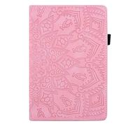 Lspcase Funda Huawei Mediapad T5 10 Soporte Funda con Billetera Flip Ranuras para Tarjetas Soporte para bolígrafo Funda para Tableta para Huawei Mediapad T5 10 10.1 Pulgadas - Rosa Mandala Flower