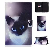 Lspcase Galaxy Tab A 2019 Custodia in pelle PU Flip Folio Stand Cover Chiusura magnetica Tablet Protector con slot per schede per Samsung Galaxy Tab A 10.1 pollici 2019 SM-T510 SM-T515 - Gatto nero