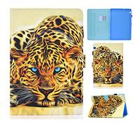 Lspcase Huawei T5 10 Case, Custodia Huawei Tablet T5 10 Portafoglio Cuoio di PU Pelle Flip Libro Wallet Cover con Stand Funzione e Porta Carte pour Huawei Mediapad T5 10 10.1 Leopardo