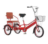 LSQXSS Triciclo per adulti con doppi freni, bici a 3 ruote per trasporto passeggeri e merci, triciclo per donne, anziani, uomini, bici da crociera con passaggio basso,sedile e manubrio regolabili