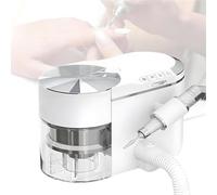 LSRFXF Estrattore di Polvere per Unghie, Kit Portatile 2 in 1 per Aspirapolveri per Unghie, Design Compatto con Controllo a 4 Pulsanti, Rumore ≤68db