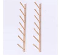 LSRFXF Supporto da Parete per Tappetino da Yoga in Legno, Supporto da Parete Tappetino per Esercizi Rullo in Schiuma e Porta Asciugamani, Ripiano Organizer per Palestra Domestica