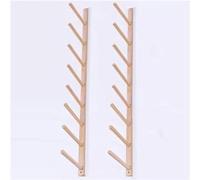 Supporto da Parete per Tappetino da Yoga in Legno, Supporto da Parete Tappetino per Esercizi Rullo in Schiuma e Porta Asciugamani, Ripiano Organizer per Palestra Domestica