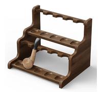 LSRFXF Supporto per pipa per tabacco, Espositore per Pipa da Fumo Fatto a Mano 5/8/10/16 Supporto per Pipa in legno, Portatile Massello Supporto per Pipa per Sigari