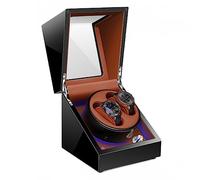 LSRRYD Avvolgitore Automatico Di Lusso For Orologi Con Cassetto Portaoggetti Retroilluminazione A LED Scatola Di Visualizzazione Orologio Box Organizer (Color : B, Size : 2+0)
