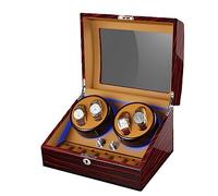 LSRRYD Carica Orologi For 4 Orologi Automatici Con 6 Scomparti Extra For Orologi Custodia In Legno Con Finitura Pianoforte Custodia Di Grande Capacità (Color : B, Size : 4+6)