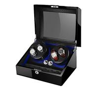 LSRRYD Carica Orologi For 4 Orologi Automatici Con 6 Scomparti Extra For Orologi Custodia In Legno Con Finitura Pianoforte Custodia Di Grande Capacità (Color : E, Size : 4+6)
