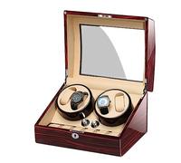 LSRRYD Scatola Carica Orologi Automatica Con 4 Posizioni Dell'avvolgitore 6 Spazi Di Archiviazione Scocca In Legno Scatola Di Visualizzazione (Color : C, Size : 4+6)