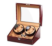 LSRRYD Scatola Carica Orologi Automatica Con 4 Posizioni Dell'avvolgitore 6 Spazi Di Archiviazione Scocca In Legno Scatola Di Visualizzazione (Color : D, Size : 4+6)