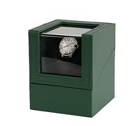 LSRRYD Scatola Carica Orologi Automatica Orologio Winder Wit Resistente All'abrasione Plastica Durevole In Pelle PU Winder In Cuoio Con Motore Silenzioso (Color : Groen)