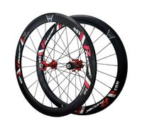 LSRRYD Set di Ruote BMX 451 20" Frenata sul Cerchione Set di Ruote per Bici Pieghevoli 20/24 Fori Ruota Anteriore E Posteriore A Sgancio Rapido da 9 * 100/9 * 130mm, Cerchi A Doppia Parete(Red hub)