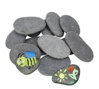 LSRVNM 14 Pietre Piatte da Dipingere, 5 - 8 cm Rocce Dipinte Fai da Te Creativo, Pietre Piatte da Dipingere, Rocce Ciottoli, Ciottoli per La Pittura, Decorative per Acquario e Giardino