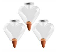 LSRVNM 3 PCS 500Ml Dispositivo di Irrigazione Automatico, Innaffiare Piante Automatico in Vacanza con Cono di Gocciolamento, Dosatore Acqua per Piante Vaso (500ML, Forma di Cuore)
