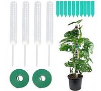 LSRVNM 4 Pezzi Palo Muschio, Bastone Muschiato, Moss Pole, Tutori Piante Rampicanti, Palo Totem in Fibra di Cocco, Palo di Muschio Plastica, può Essere Riempito con Muschio Torba (Bianco)