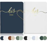 LSSH GmbH Libri di auguri di matrimonio originali per lui e lei, accessorio perfetto per il tuo anniversario di matrimonio, 28 pagine, 14 x 10,2 cm, blu navy e bianco