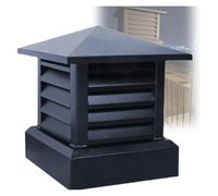 LSSHQ Cappello da Camino Quadrato in Alluminio for Esterni Cappuccio Antipioggia for Camino, Fumaiolo Quadrato per Camino Anti Intemperie(45x45cm/17.7x17.7in)