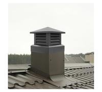 LSSHQ Cappello da Camino Quadrato in Alluminio for Esterni, Tappi di Copertura for Scarico Fumi Neri for Esterni, Villa Antifumo e Antipioggia Chimney(35x35cm/14x14in)