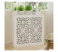 LSSHQ Copertura per Radiatore, Armadio in MDF Verniciato Bianco Moderno Legno Ingegnerizzato per Protezione(35.4x35.4x7.8in/90x90x20cm)