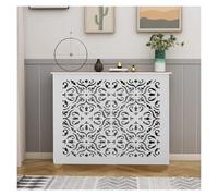 LSSHQ Copertura per Radiatore, Grill A Doghe Moderno Mobiletto A in Legno MDF Laccato Biancomedium(23.6x27.5x7.8in/60x70x20cm)